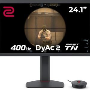 BenQ Zowie XL2566X+ 24 Zoll 400Hz Gaming-Monitor für Esports, Fast TN, DyAc2, 1080p, HDMI 2.0 X3, DisplayPort 1.4, Einstellung zum Teilen, S-Switch, Abschirmhaube, Höhenverstellung, Progamer-Basis