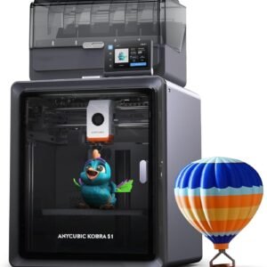Anycubic Kobra S1 Combo 3D-Drucker, Mehrfarbig, Trocknen des Filaments während des Druckens, 600 mm/s Hochgeschwindigkeit, KI-Überwachung Intelligentes Drucken, CoreXY-Konstruktion, Druckgröße 250 x 250 x 250 mm