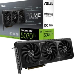 ASUS Prime GeForce RTX 5070 Ti 16GB GDDR7 OC Edition Gaming Graphics Card (Nvidia GeForce RTX5070 Ti DLSS 4, 2.5-Slot Design, PCIe 5.0, 3X DisplayPort 2.1b