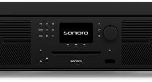 sonoro MEISTERSTÜCK (Gen.2) Kompaktanlage mit CD Player, Bluetooth & Internetradio (Airplay, Google Cast, Spotify, FM, DAB+, USB) Matt Schwarz